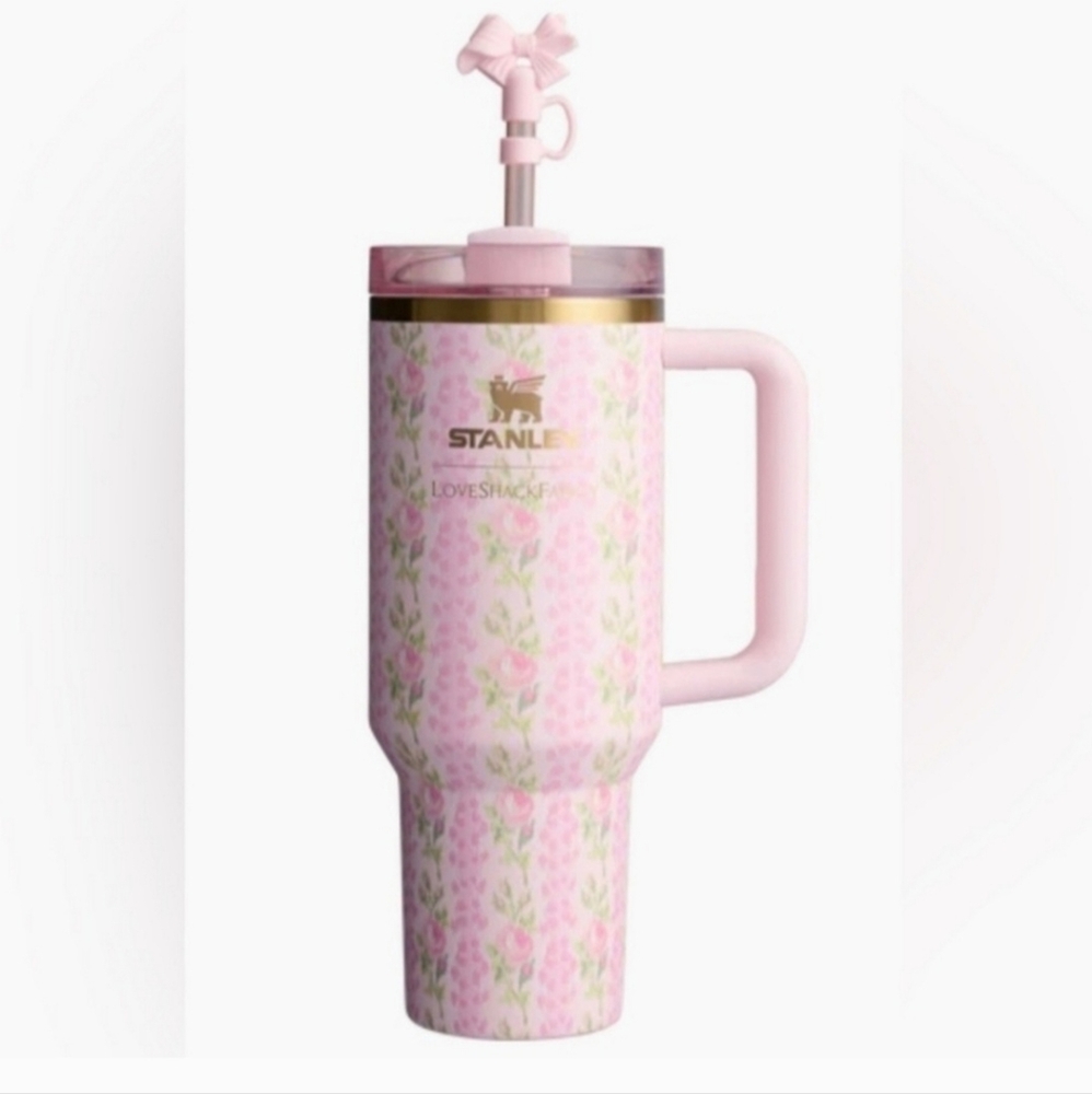 The Stanley x LoveShackFancy Quencher H2.0 40 Oz Tumbler Blooming Heirloom